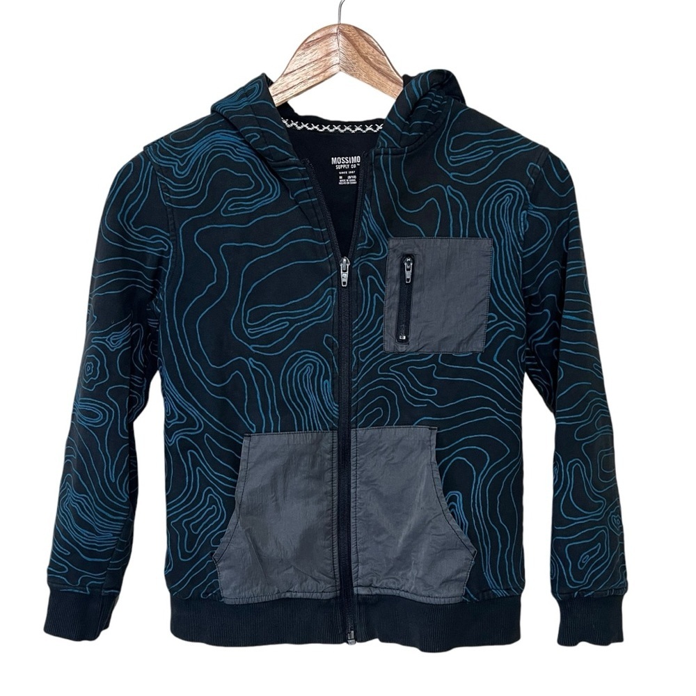 Mossimo Supply Co. Kids Black Pattern Jacket Size M 8/10